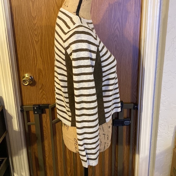 Madewell Striped Boat Neck Sweater XS | Shoulder Zip | Boxy Cotton Wool Knit - Picture 6 of 12